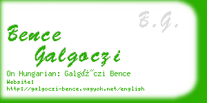 bence galgoczi business card